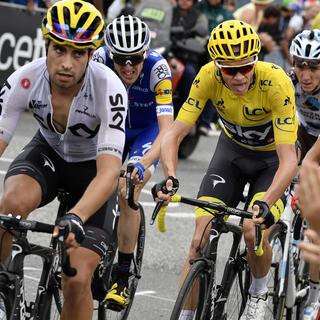 L'Italien Fabio Aru a volé le maillot jaune à Chris Froome lors de la 12e étape du Tour de France. [AFP - Bernand Papon]