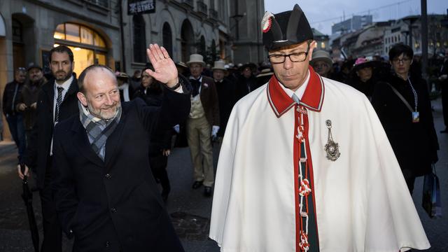 Dominique de Buman a été fêté le 29 novembre à Fribourg. [Keystone - Jean-Christophe Bott]