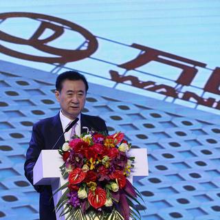 Les grands conglomérats chinois sont sous pression (ici Wang Jianlin, patron du groupe Wanda). [EPA/Keystone - Wu Hong]
