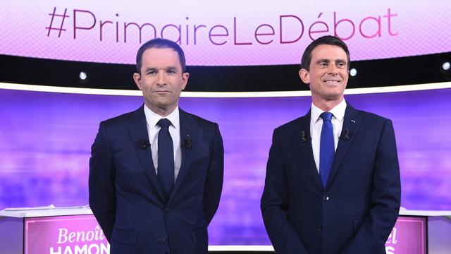 Benoît Hamon était face à Manuel Valls mercredi lors du dernier débat de la primaire de la gauche française. [afp - Bertrand Guay]