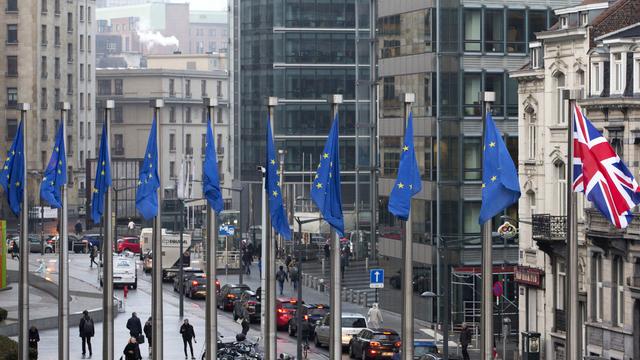 Theresa May est attendue lundi à Bruxelles. [Keystone - AP Photo/Virginia Mayo]