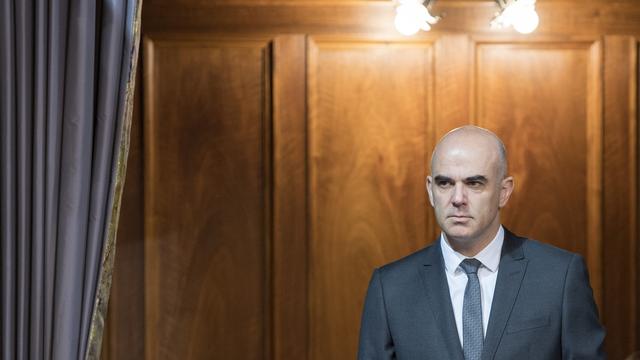 Alain Berset sera élu à la présidence du Conseil fédéral le 6 décembre. [Keystone - Peter Schneider]