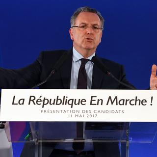 Richard Ferrand, le secrétaire du parti "La République en Marche" face aux médias. [AFP - Eric Feferberg]