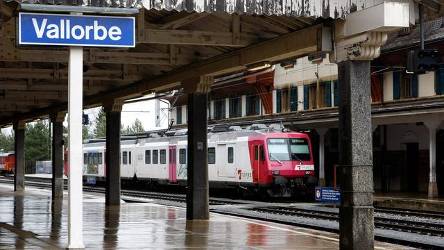 La gare de Vallorbe dans le canton de Vaud. [KEYSTONE - Dominic Favre]