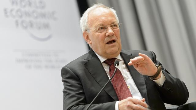 Johann Schneider-Ammann à Davos, jeudi 19.01.2017. [Keystone - Laurent Gilliéron]