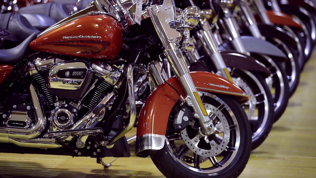 La marque américaine Harley-Davidson a publié des résultats semestriels en baisse. [AP/Keystone - Charles Krupa]