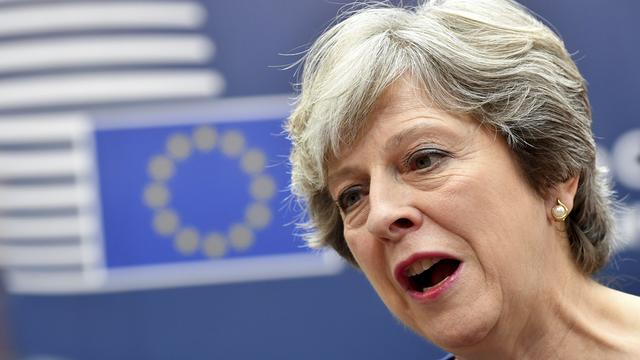 Theresa May a réuni lundi un "conseil de guerre" sur le Brexit. [AP/Keystone - Geert Vanden Wijngaert]