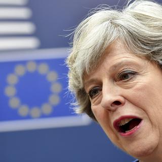 Theresa May a réuni lundi un "conseil de guerre" sur le Brexit. [AP/Keystone - Geert Vanden Wijngaert]