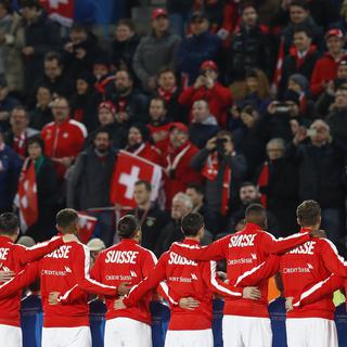 La Suisse s'est qualifiée pour la Coupe du monde de football en Russie en 2018. [Keystone - Peter Klaunzer]