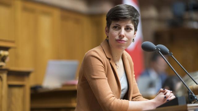 La conseillère nationale Verte genevoise Lisa Mazzone. [Keystone - Anthony Anex]