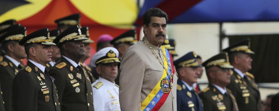 La fidélité de l'armée au président vénézuélien Nicolas Maduro est l'objet de tous les paris. [AP/Keystone - Fernando Llano]