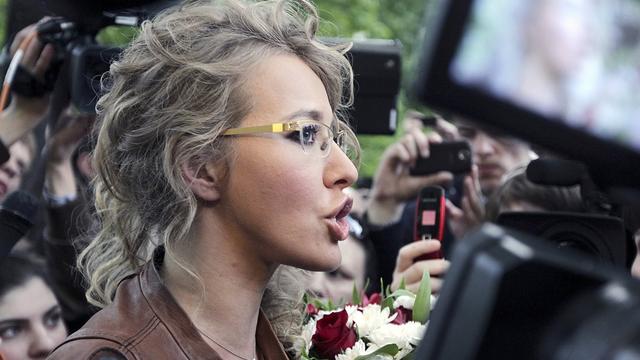 Ksenia Sobchak à Moscou en mai 2012. [EPA/Keystone - Maxim Shipenkov]