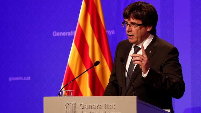 Le président du gouvernement régional de Catalogne Carles Puigdemont. [AFP - Burat Akbulut]