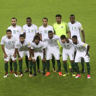 L'équipe d'Arabie saoudite avant un match contre le Japon en septembre 2017. [AP Photo/ Keystone]