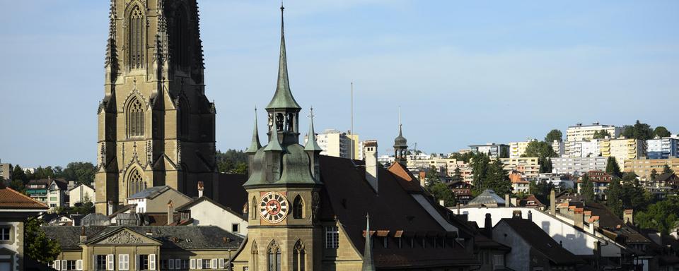 La cathédrale St-Nicolas à Fribourg. [Keystone - Laurent Gillieron]