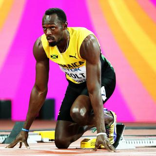 Usain Bolt aux Championnats du monde d'athlétisme, ce 4 août à Londres. [Keystone - Diego Azubel - EPA]