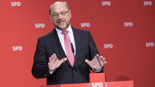 La dynamique du SPD de Martin Schulz a connu un coup de frein régional. [DPA/Keystone - Jörg Carstensen]
