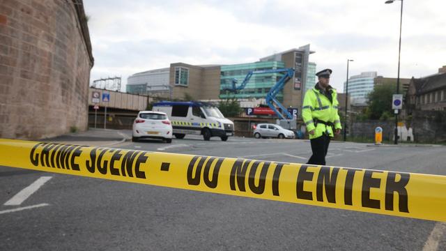 Toute la zone située autour de la Manchester Arena a été bouclée. [Keystone - EPA/Nigel Roddis]