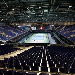 Genève a été choisie pour être de 2018 à 2020 le théâtre des finales conjointes de Coupe Davis et de Fed Cup. [Keystone - Salvatore Di Nolfi]
