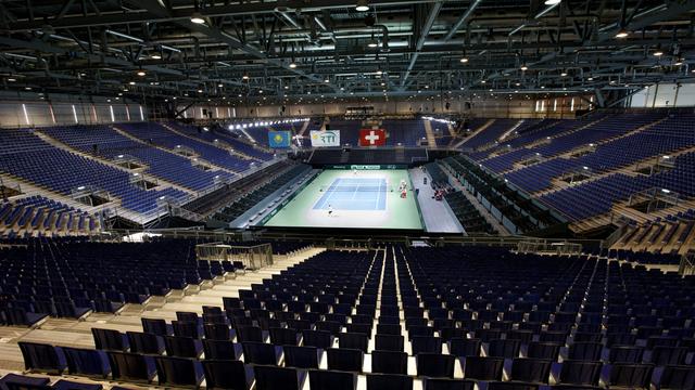 Genève a été choisie pour être de 2018 à 2020 le théâtre des finales conjointes de Coupe Davis et de Fed Cup. [Keystone - Salvatore Di Nolfi]