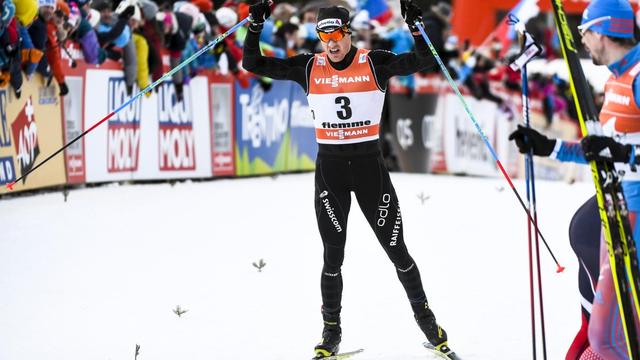 Cologna monte pour la 6e fois sur le podium du Tour de ski. [Carl Sandin]