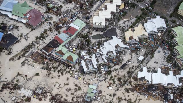 Une photo aérienne de la partie néerlandaise de l'île de Saint-Martin. [afp - Gerben Van Es]