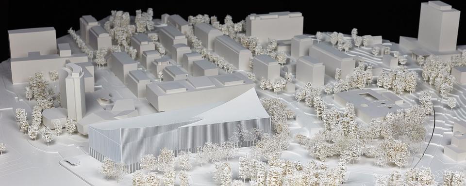 Maquette du projet de la future Cité de la musique, à Genève. [DR - Pierre-Alain Dupraz]