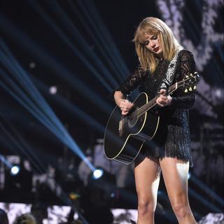 La chanteuse Taylor Swift sur scène au Club Nomadic au Texas en 2017. [Keystone - Kevin Winter]