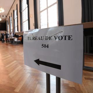 Un bureau de vote à Strasbourg, dans le nord-est de la France.