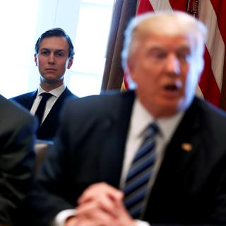 Jared Kushner, lors d'une réunion du cabinet de Donald Trump, le 13 mars 2017. [Jonathan Ernst]