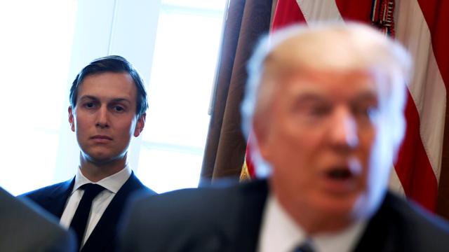 Jared Kushner, lors d'une réunion du cabinet de Donald Trump, le 13 mars 2017. [Jonathan Ernst]