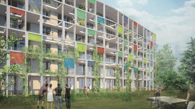 Une image de synthèse du projet Soubeyran, une coopérative située dans le quartier de la Servette à Genève. [DR]