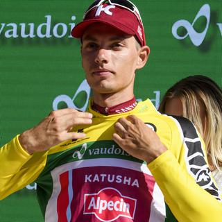 Le Slovène Simon Spilak a remporté le Tour de Suisse. [Keystone - Gian Ehrenzeller]
