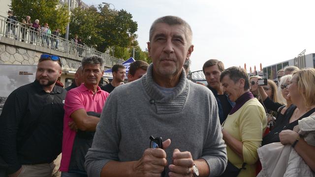 Andrej Babis, le leader du parti populiste tchèque ANO, photographié le 28 septembre 20117 à Prague. [AFP - Michal Cizek]