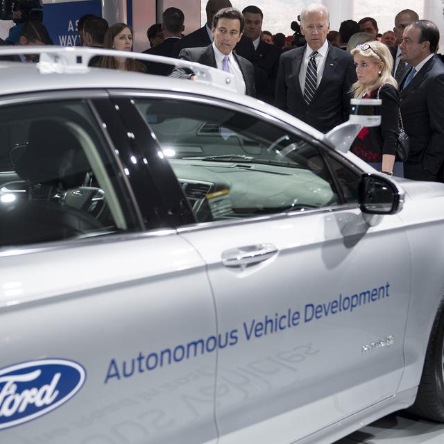 Véhicule autonome de Ford présenté au salon de Détroit, 10.01.2017. [AFP - Jim Watson]