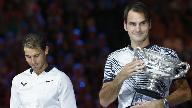 Roger Federer est sur un nuage après sa victoire. [Reuters - Edgar Su]