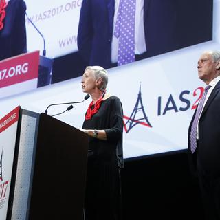 La conférence réunit les meilleurs scientifiques mondiaux sur le SIDA à Paris. [AFP - François Guillot]