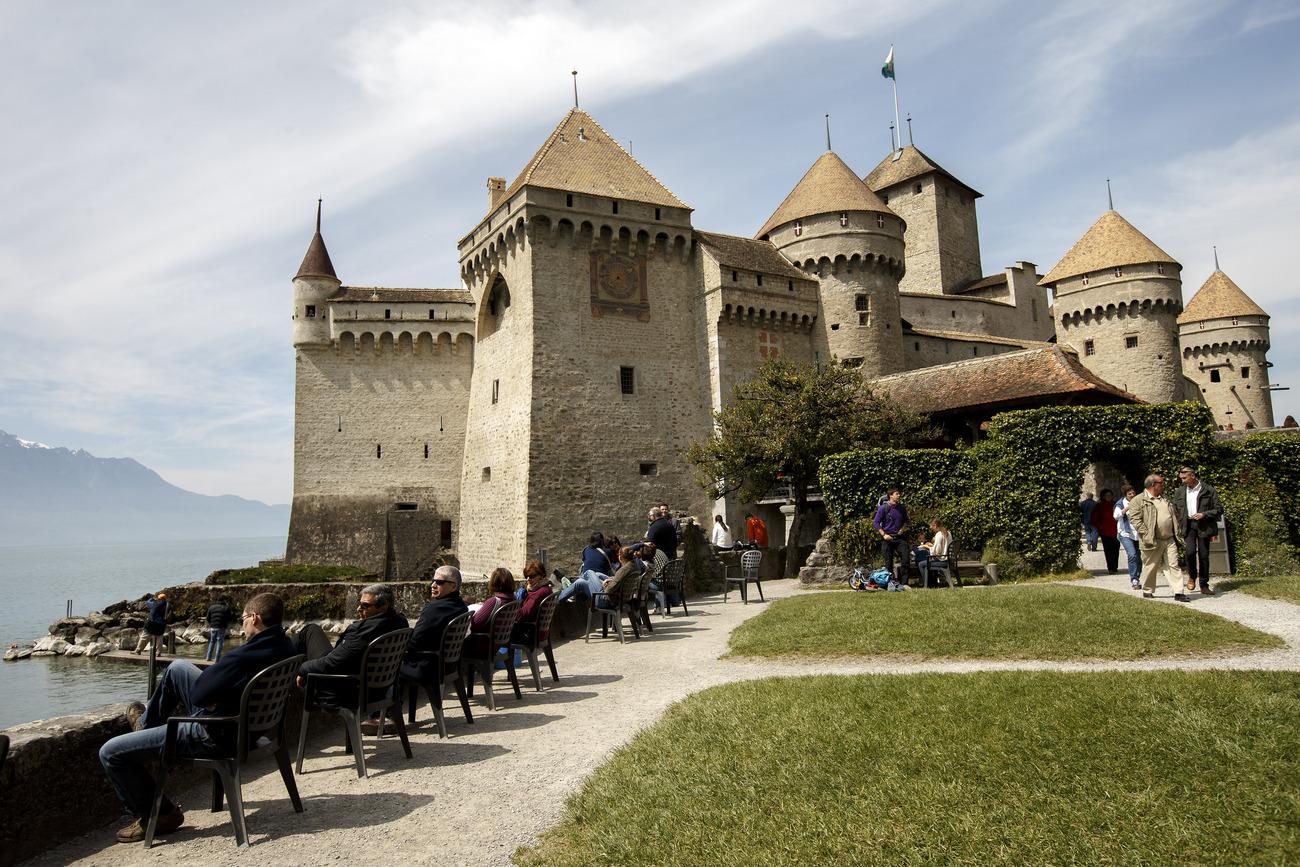 Le château de Chillon au bord du lac Léman, près de Montreux. [Keystone - Salvatore Di Nolfi]