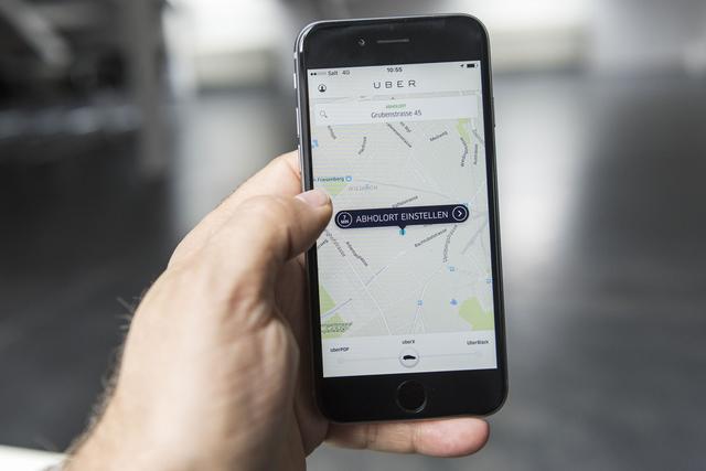 L'app d'Uber. [Keystone - Christian Beutler]