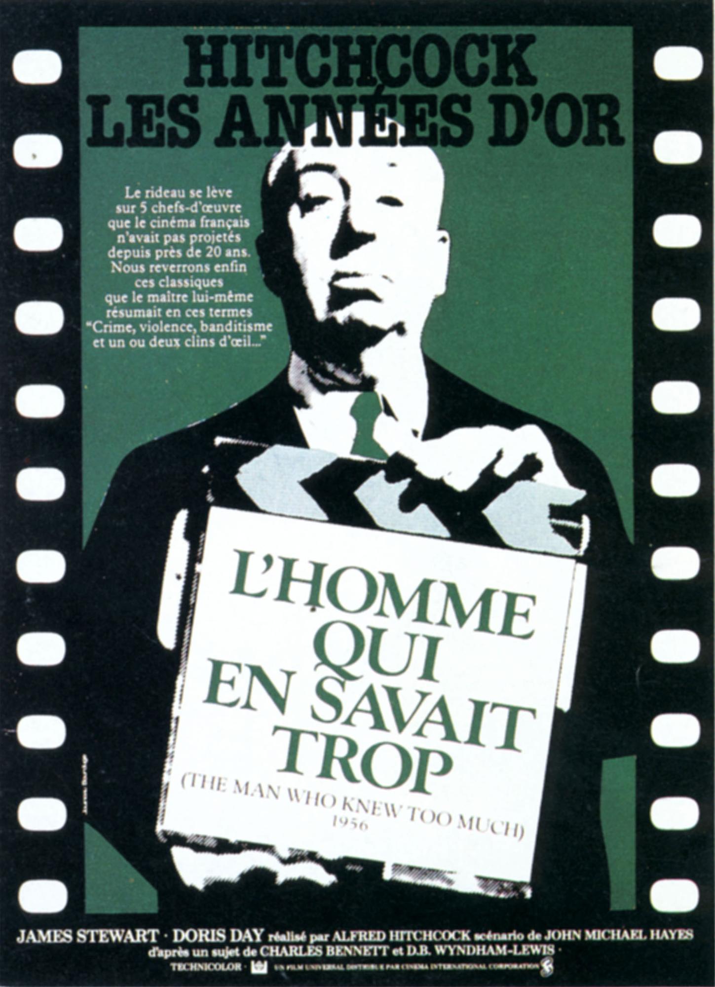Une affiche du film "L'homme qui en savait trop" de Hitchcock. [Archives du 7eme Art / Photo12/AFP]