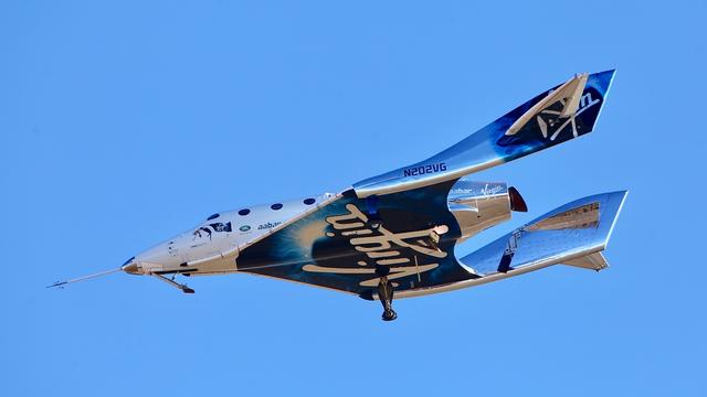 L'avion suborbital SpaceShipTwo, lors de son vol d'essai de ce 13 décembre 2012. [AP - MATT HARTMAN]