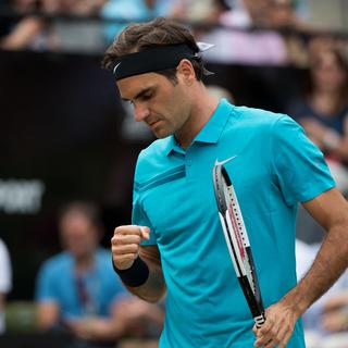 Roger Federer lors de la finale face à Milos Raonic [Keystone - Marijan Murat]