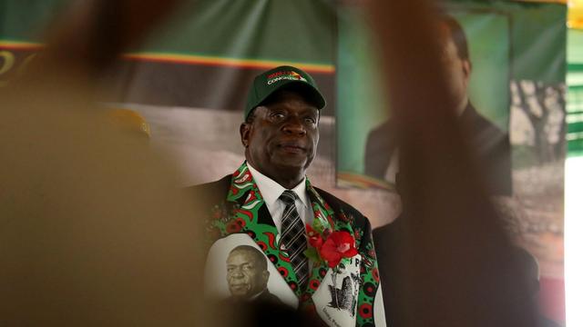 Le président Emmerson Mnangagwa sera le candidat du parti du parti au pouvoir, la Zanu-PF. [Keystone - AARON UFUMELI]