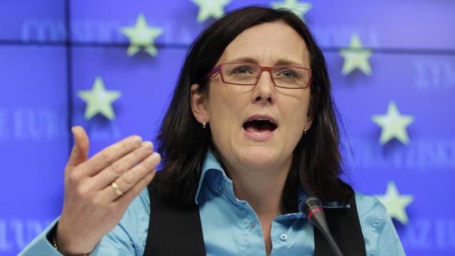 La Commissaire européenne au Commerce Cecilia Malmström. [Keystone - Yves Logghe]