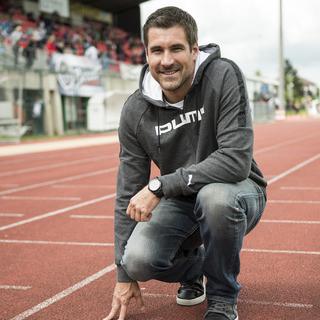 Laurent Meuwly, entraîneur chef du sprint et des haies chez Swiss Athletics. [Keystone - Jean-Christophe Bott]