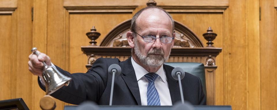 Dominique de Buman au perchoir du Conseil national en septembre 2018. [Keystone - Alessandro della Valle]