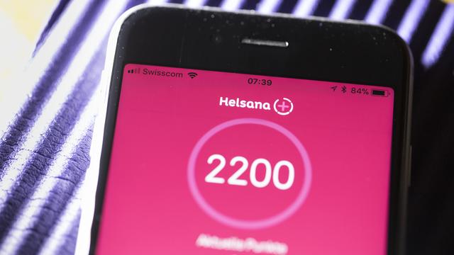 L'application Helsana+ incite par des bonus l'utilisateur à adopter un mode de vie sain et sportif. [Keystone - Gaëtan Bally]