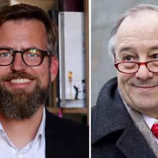 Pascal Mark Gygax et Charles Poncet. [Université de Fribourg / Keystone]