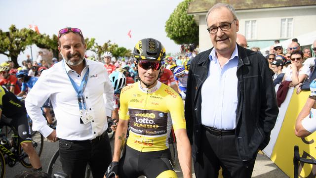 Primoz Roglic n'a pas réellement été inquiété sur ce Tour de Romandie. [Jean-Christophe Bott]