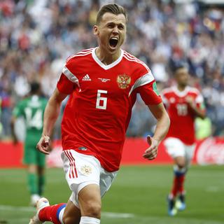 La Russie a réussi son entrée en matière dans "son" Mondial de football. [AP/Keystone - Matthias Schrader]